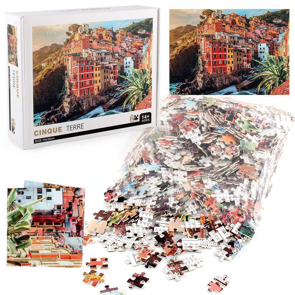 Cinque Terre Wooden 1000 Piece Jigsaw Puzzle Toy For Adults and Kids puzzle