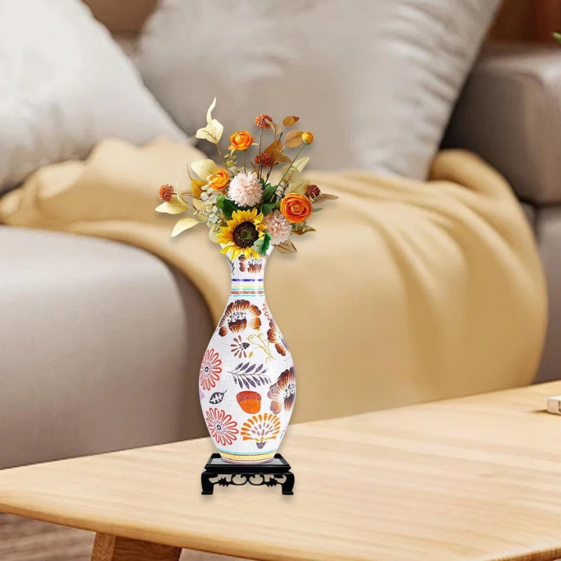 160 Piece 3D Puzzle Vase DIY Flower Planter Tabletop Decor