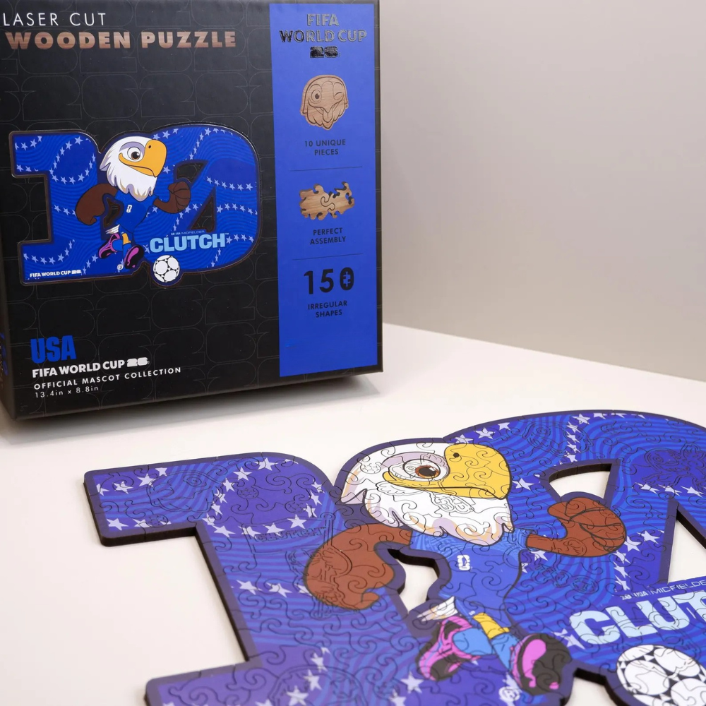 Pack Of 150 Fifa Usa 2026 Mascot Clutch Wooden Puzzle
