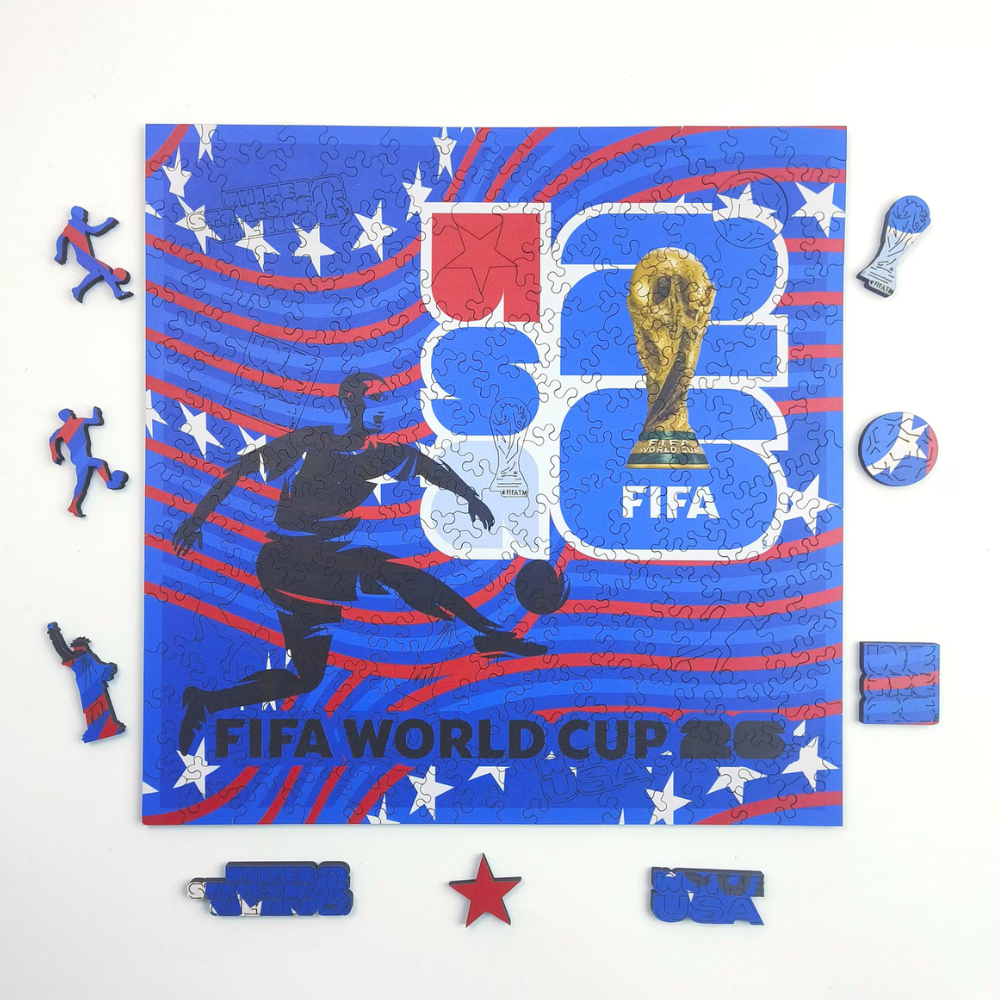 World Cup 2026 Official FIFA USA 200 Pcs Wooden Jigsaw Puzzle