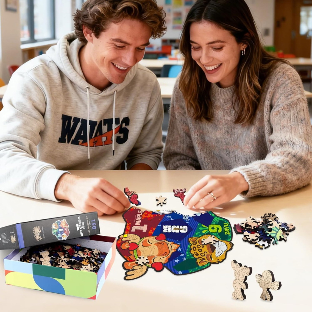 FIFA World Cup 2026 Mascot Wooden 150 Pieces Jigsaw Puzzle