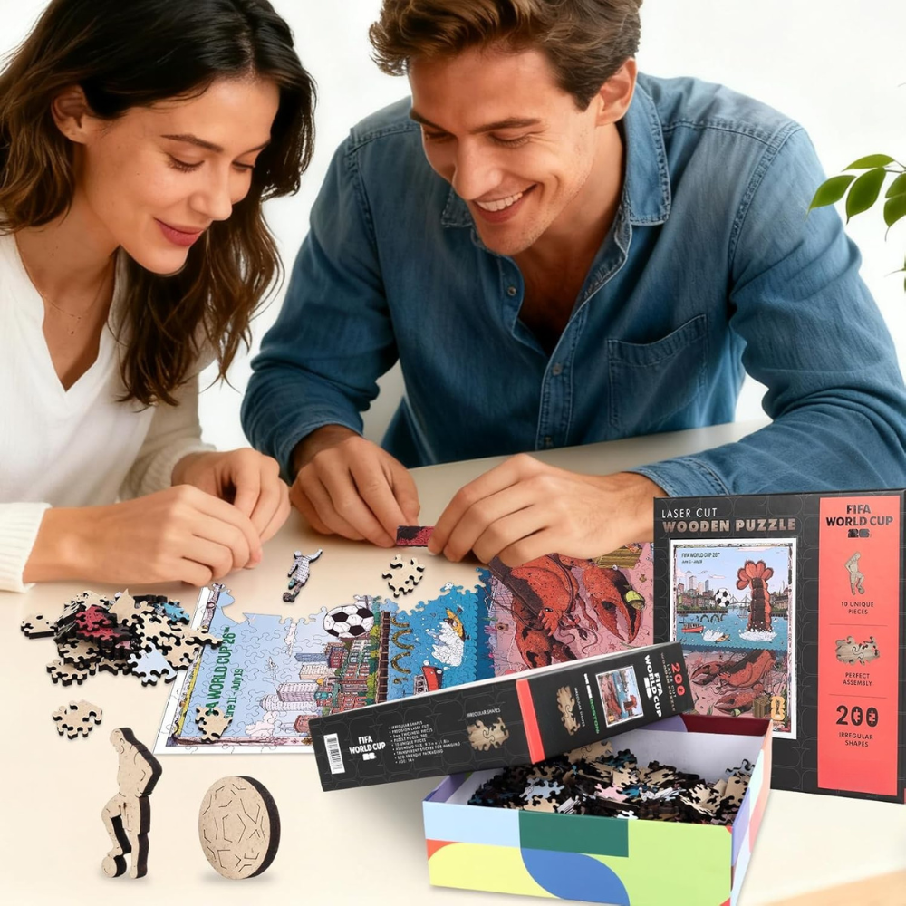 FIFA World Cup 2026 City Boston Poster Wooden Puzzle for Adult