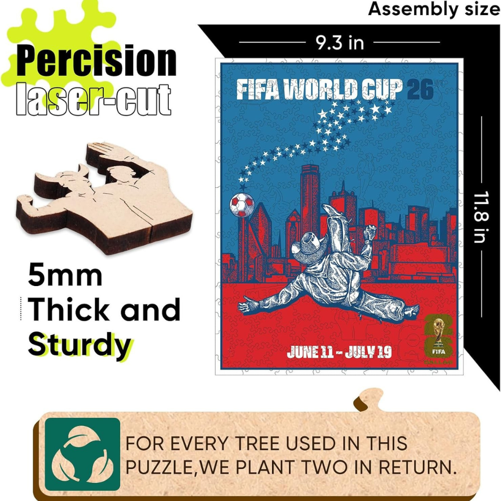 FIFA World Cup 2026 Dallas City Wooden Puzzle for Adult