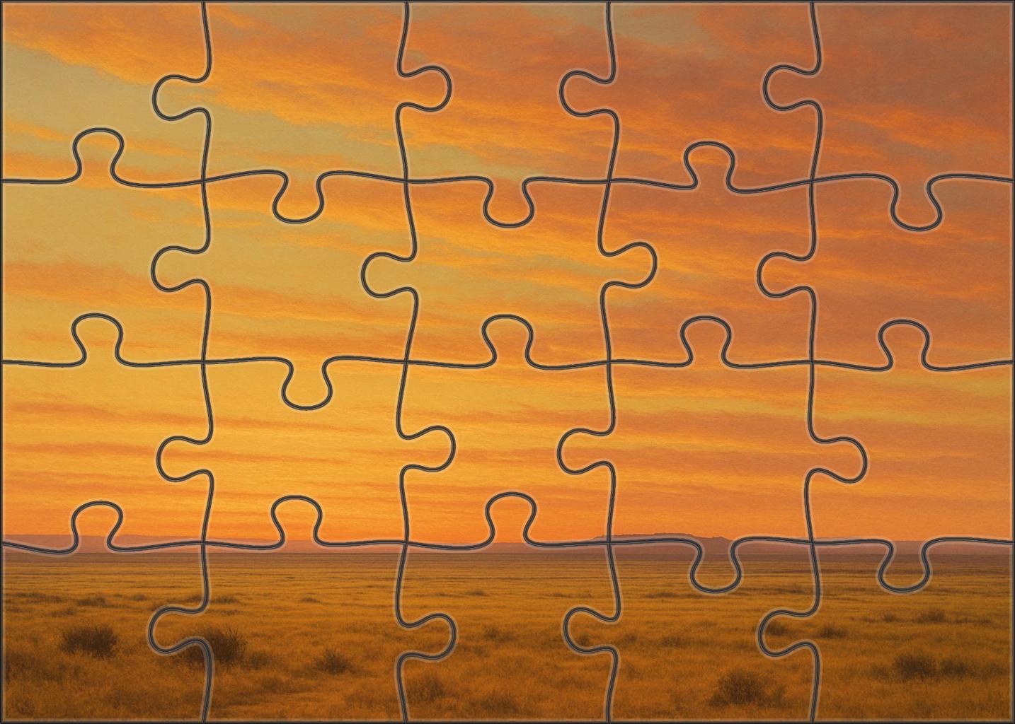 Sunset Citrine Tapestry Puzzle For Kids