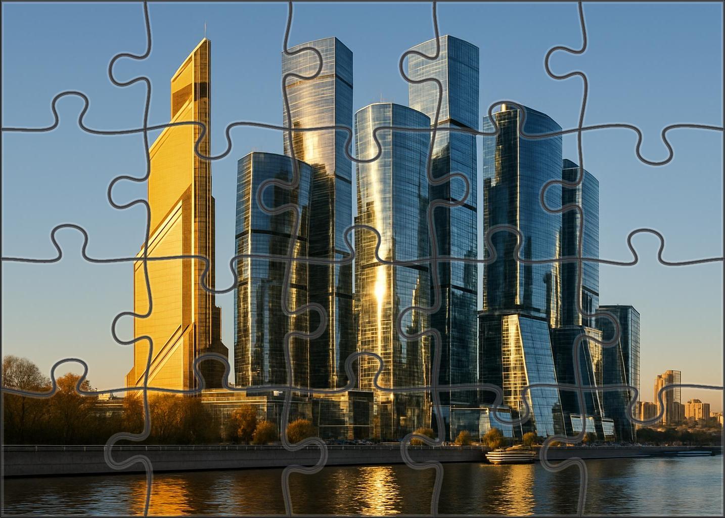 Moscow City Skyline A Striking Modern Cluster Featuring The Federation Tower And Mercury City Tower Symbolizing Russias Financial Strength Unique Puzzle Design