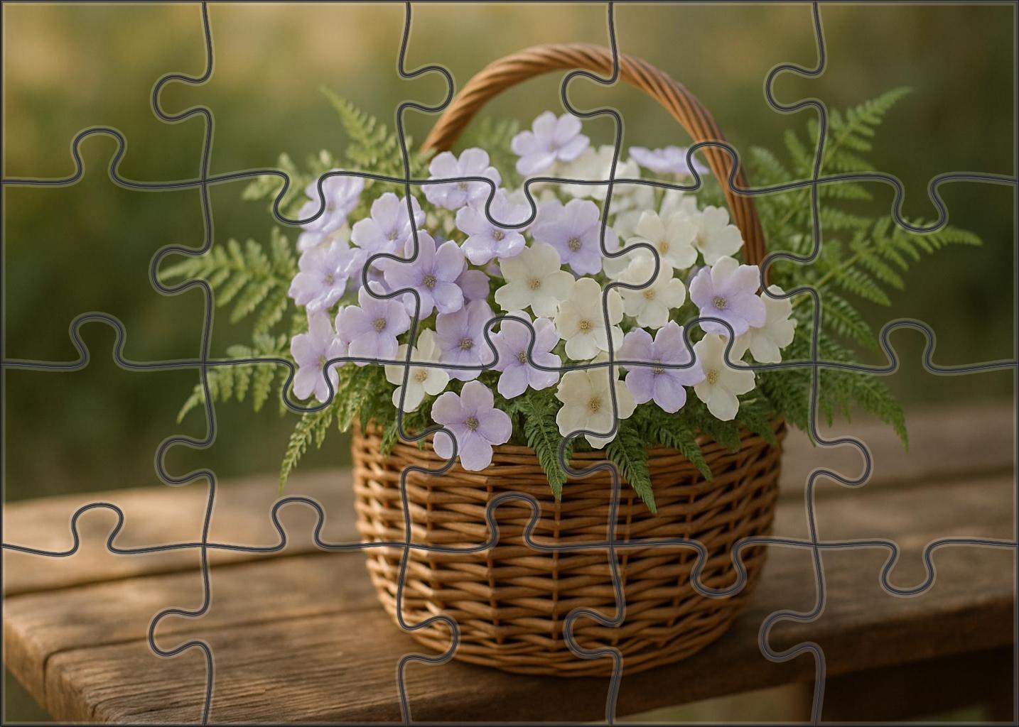 Morning Mist Meadow Basket 50 Piece Puzzle