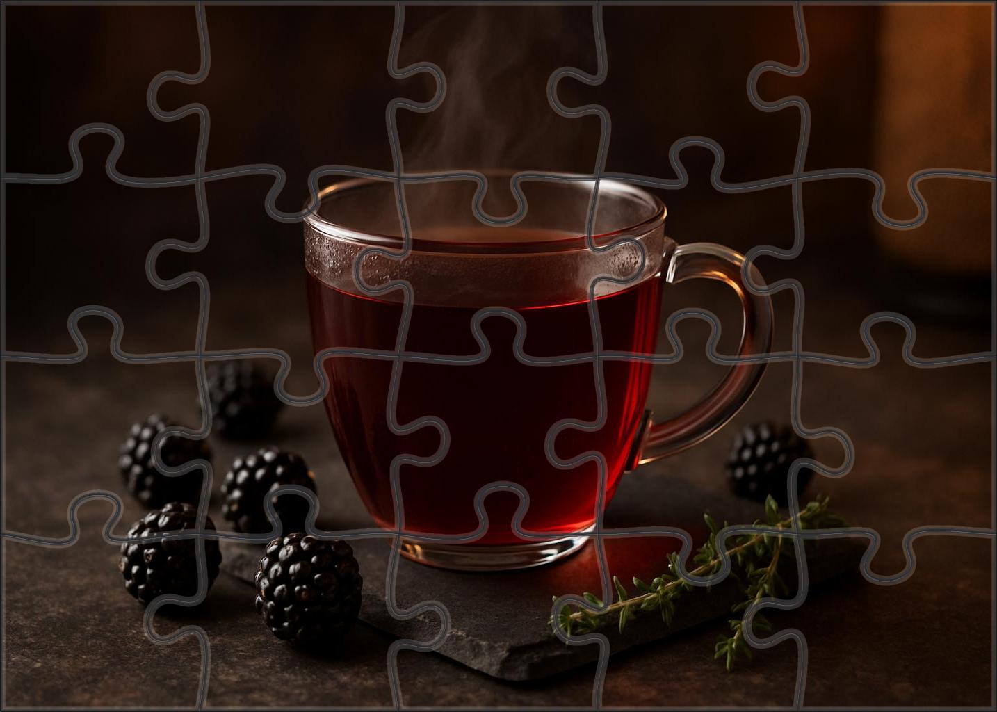 Berry Twilight Black Large Format Puzzle