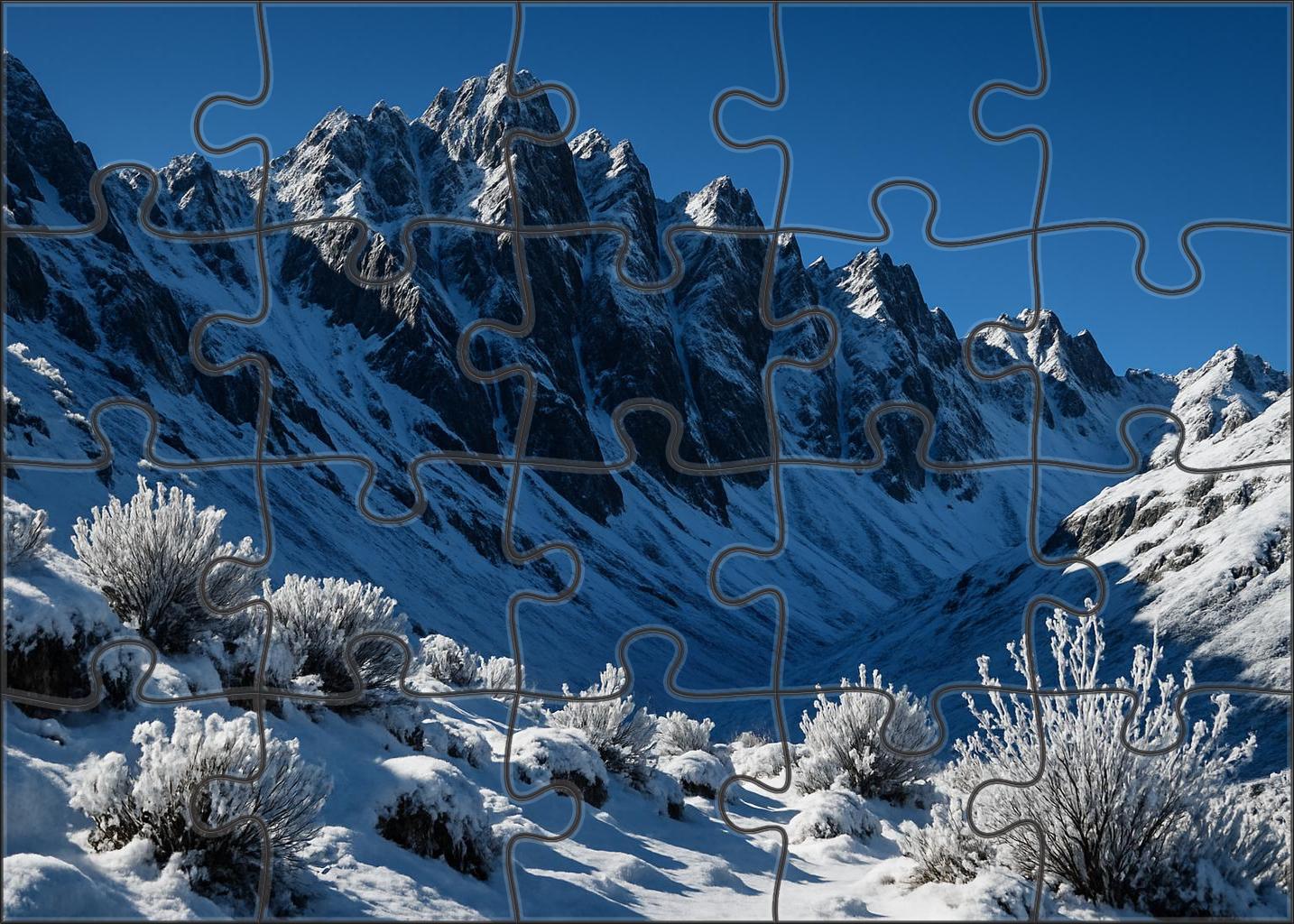 Craggy Snowy Ridge Premium Puzzle Pieces