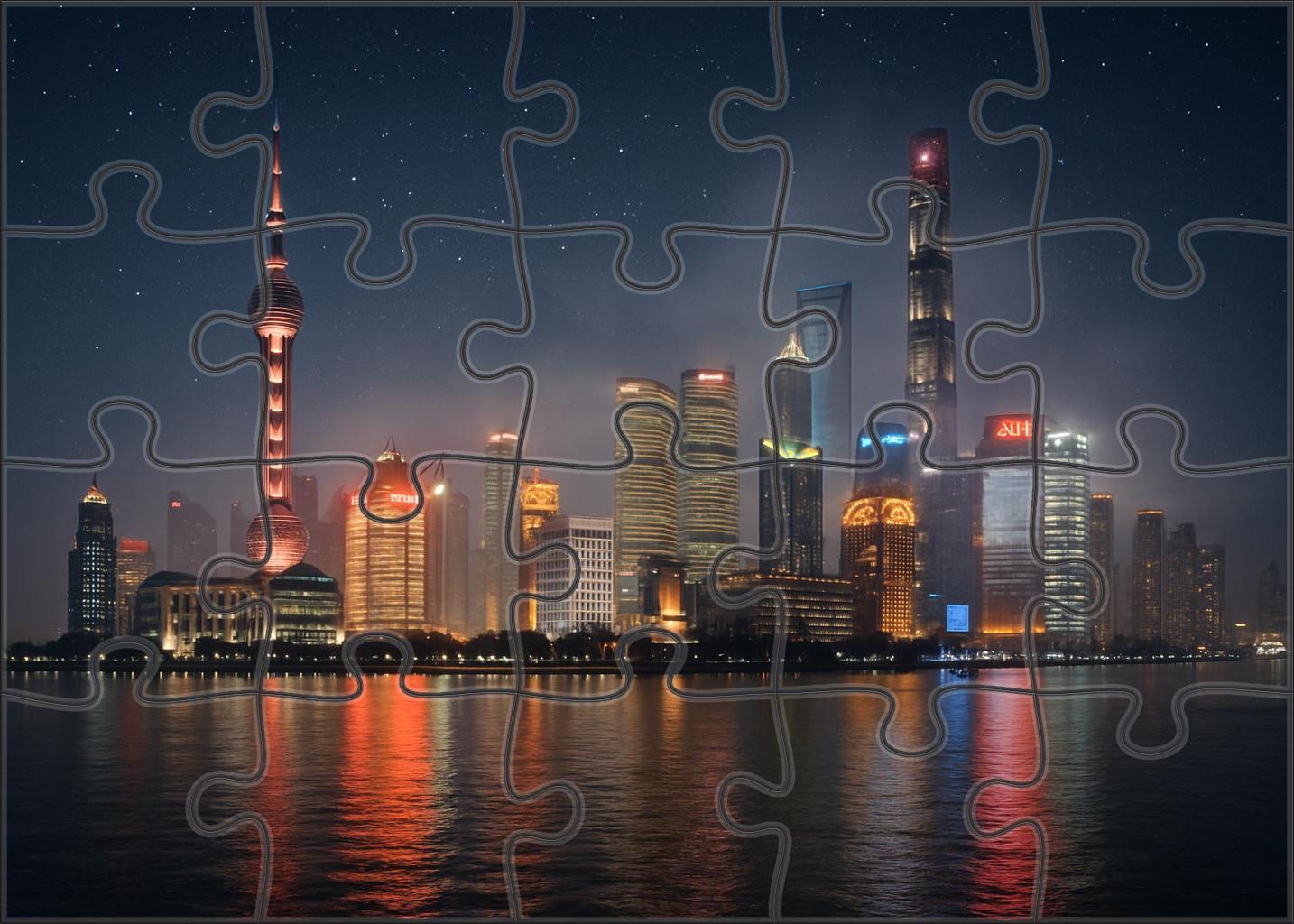 Shanghai Pudong Skyline A Futuristic Icon Among Global Financial Districts 1000 Piece Puzzle
