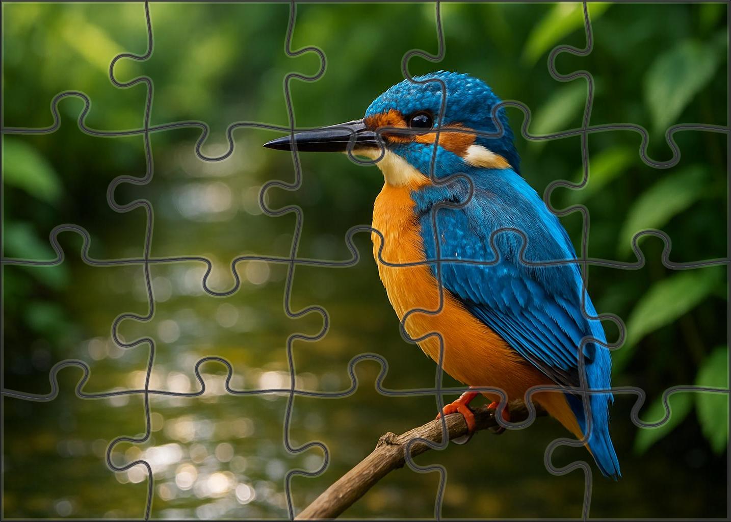 Azure Kingfisher Jewel Of The Streamside Large Format Puzzle