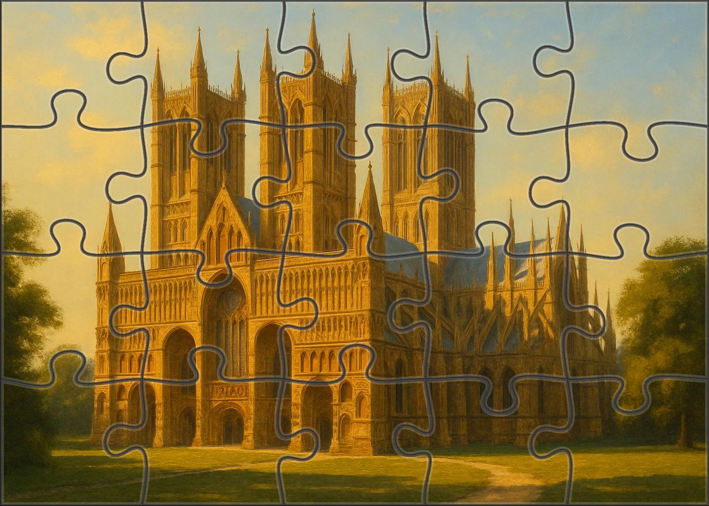 Lincoln Cathedral Situated In Lincoln England Recognized By 5990 For Its Medieval Gothic Grandeur 20 Piece Puzzle