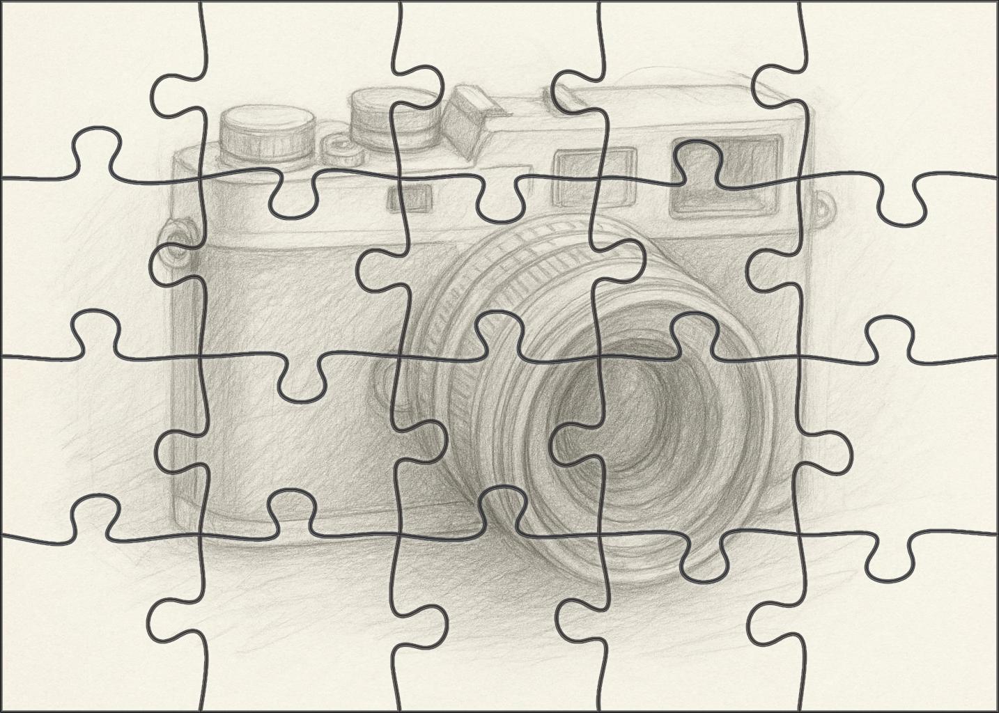 Vintage Camera Study Soft Pencil Rendering With Subtle Tonal Variation Puzzle Challenge
