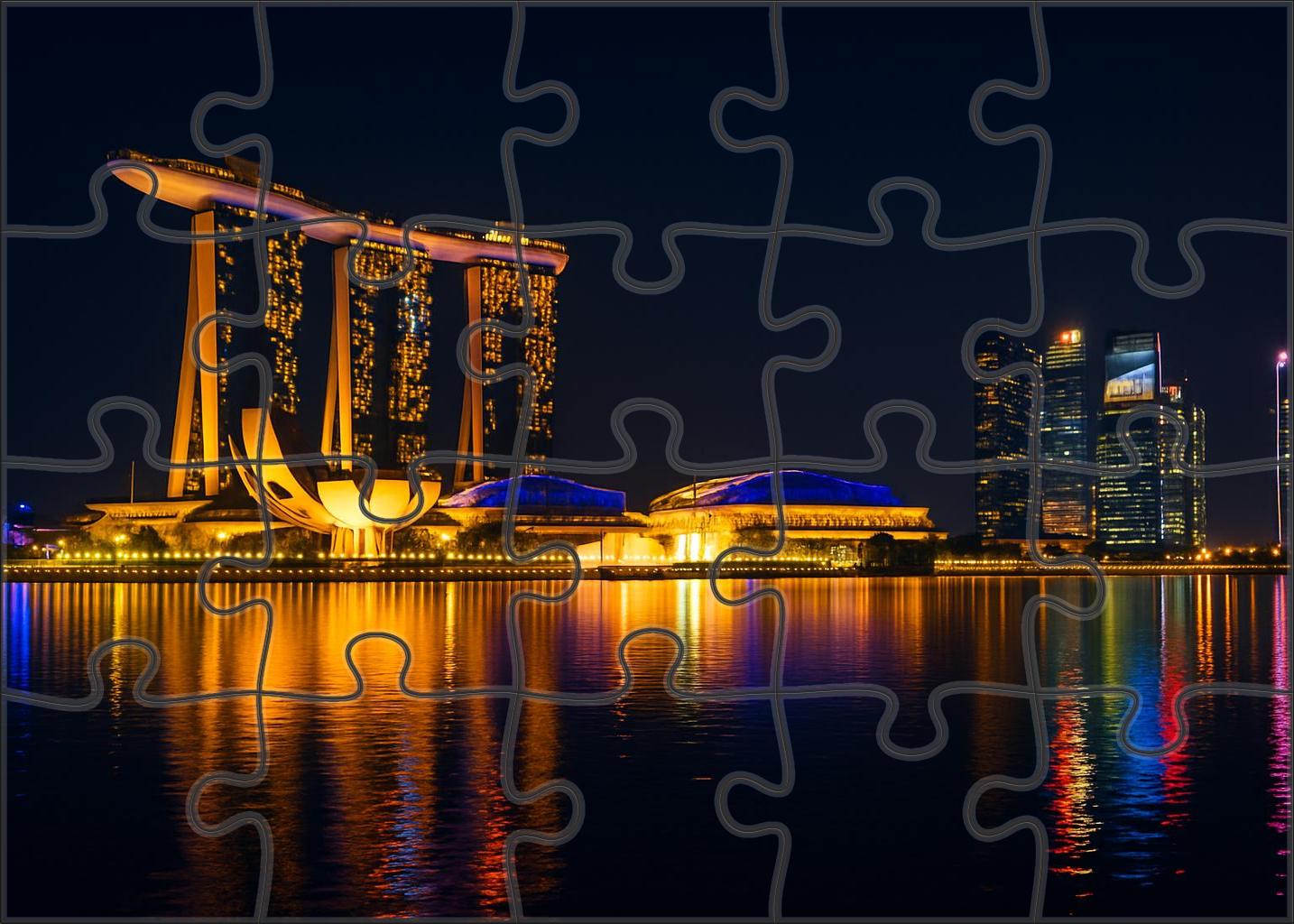 Singapore Marina Bay Skyline Globally Ranked Among The Top Modern Waterfront Skylines For Its Futuristic Aesthetics 200 Piece Puzzle