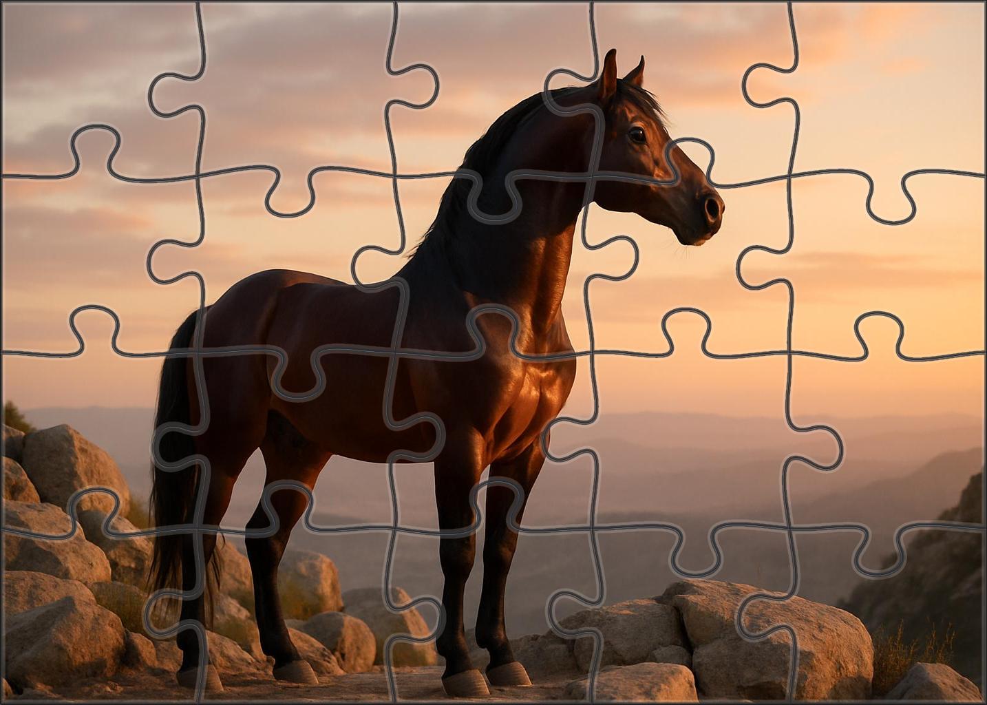 Stormy Ridge Morgan Stallion 1000 Piece Puzzle