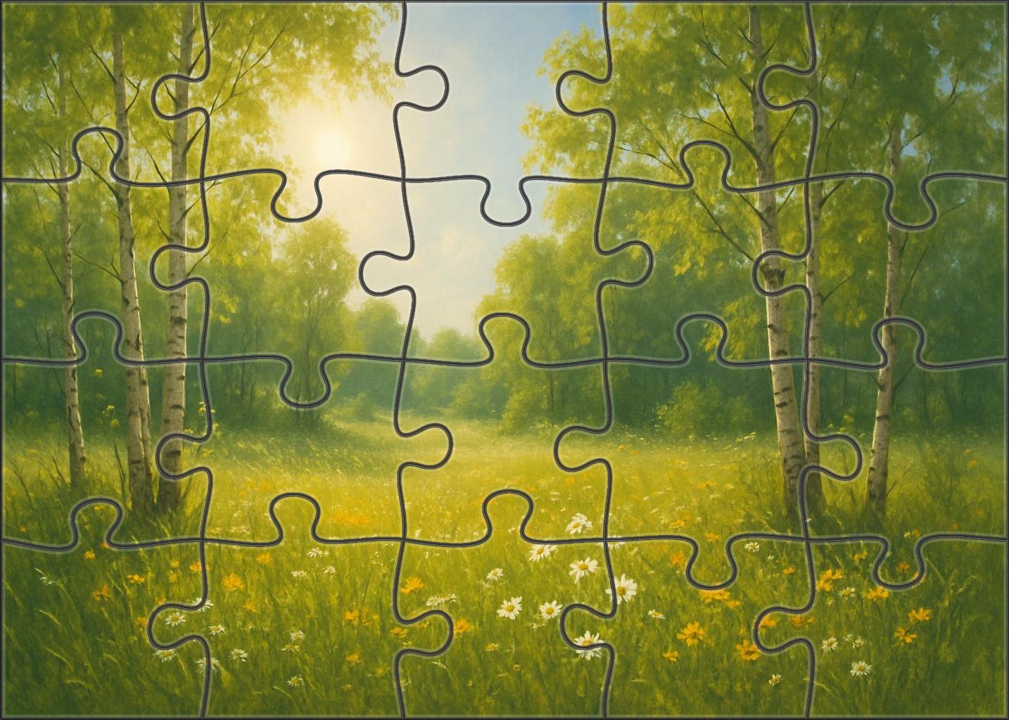 Silver Birch Meadow 500 Piece Puzzle