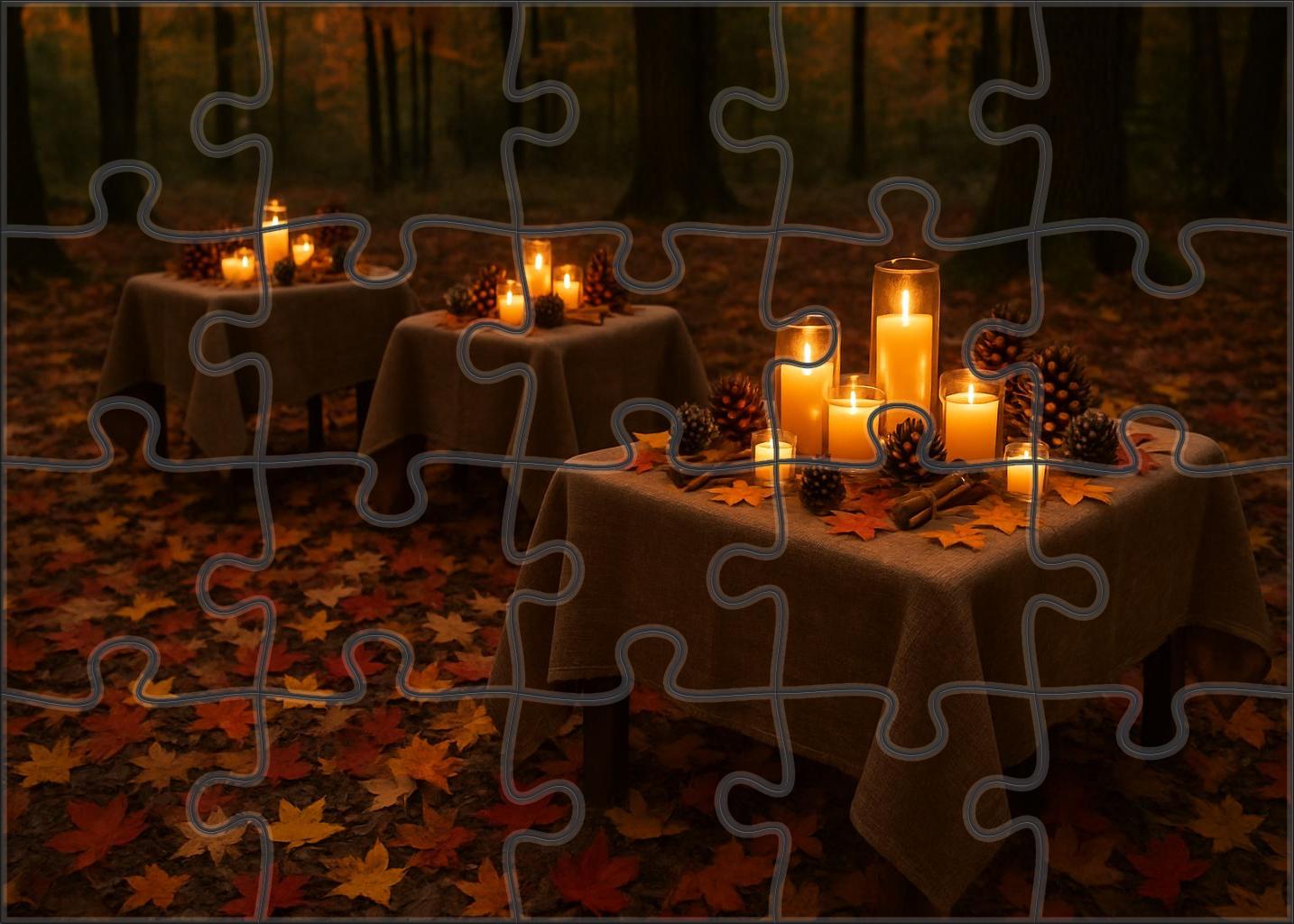 Maple Glow Gathering Unique Puzzle Design