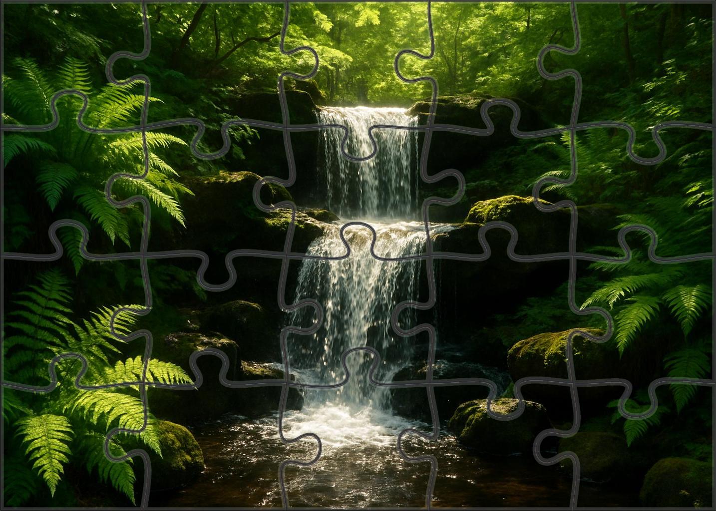 Crystal Cascade Ravine Custom Jigsaw Puzzle