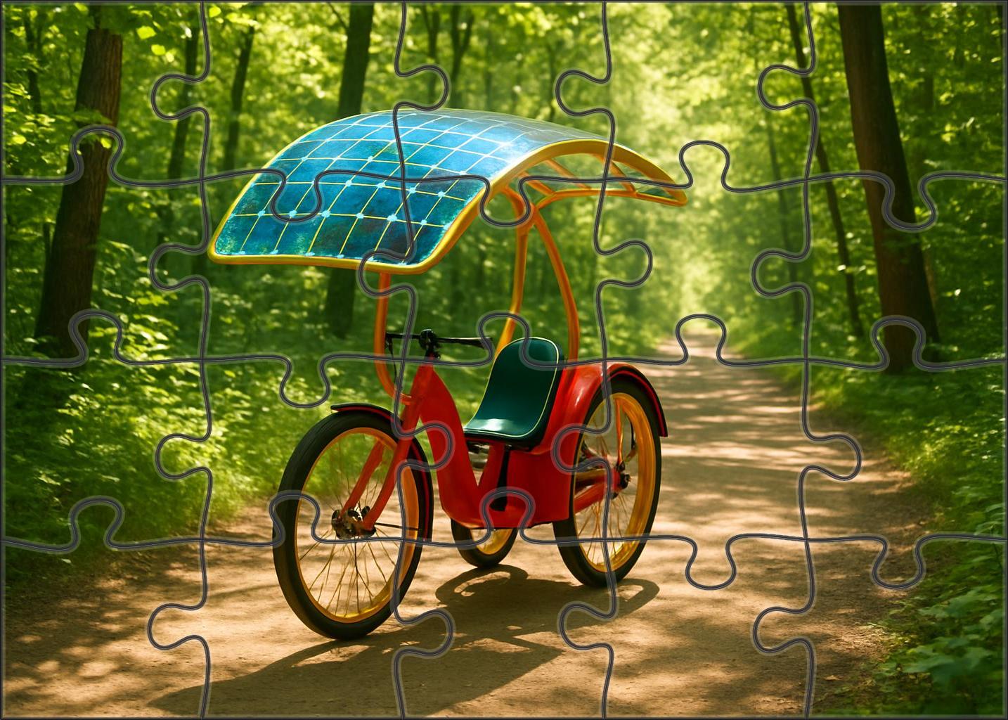 All-terrain Solar Tricycle 100 Piece Puzzle