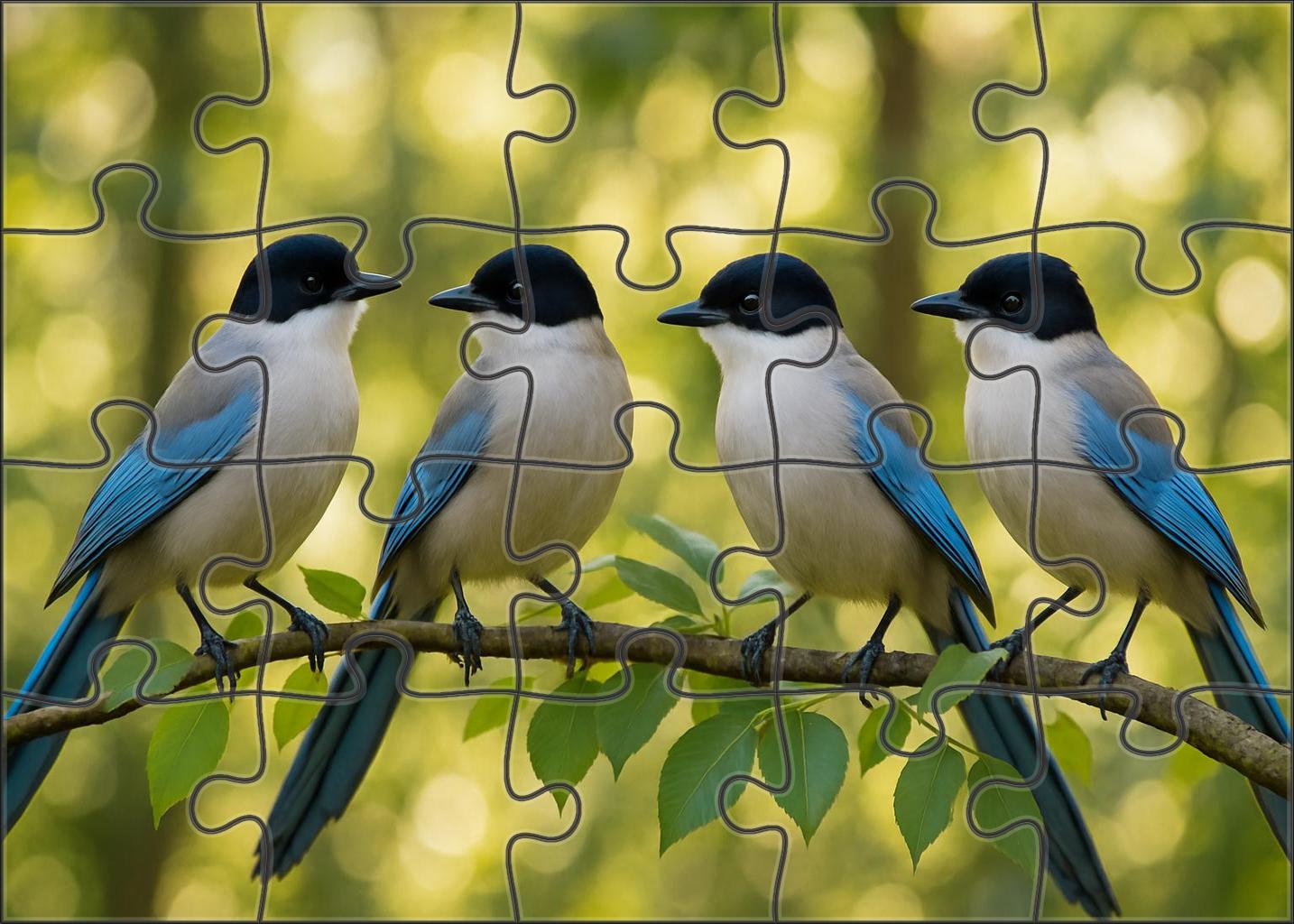 Azure-winged Magpie Intelligent Social Forager Puzzle Fun