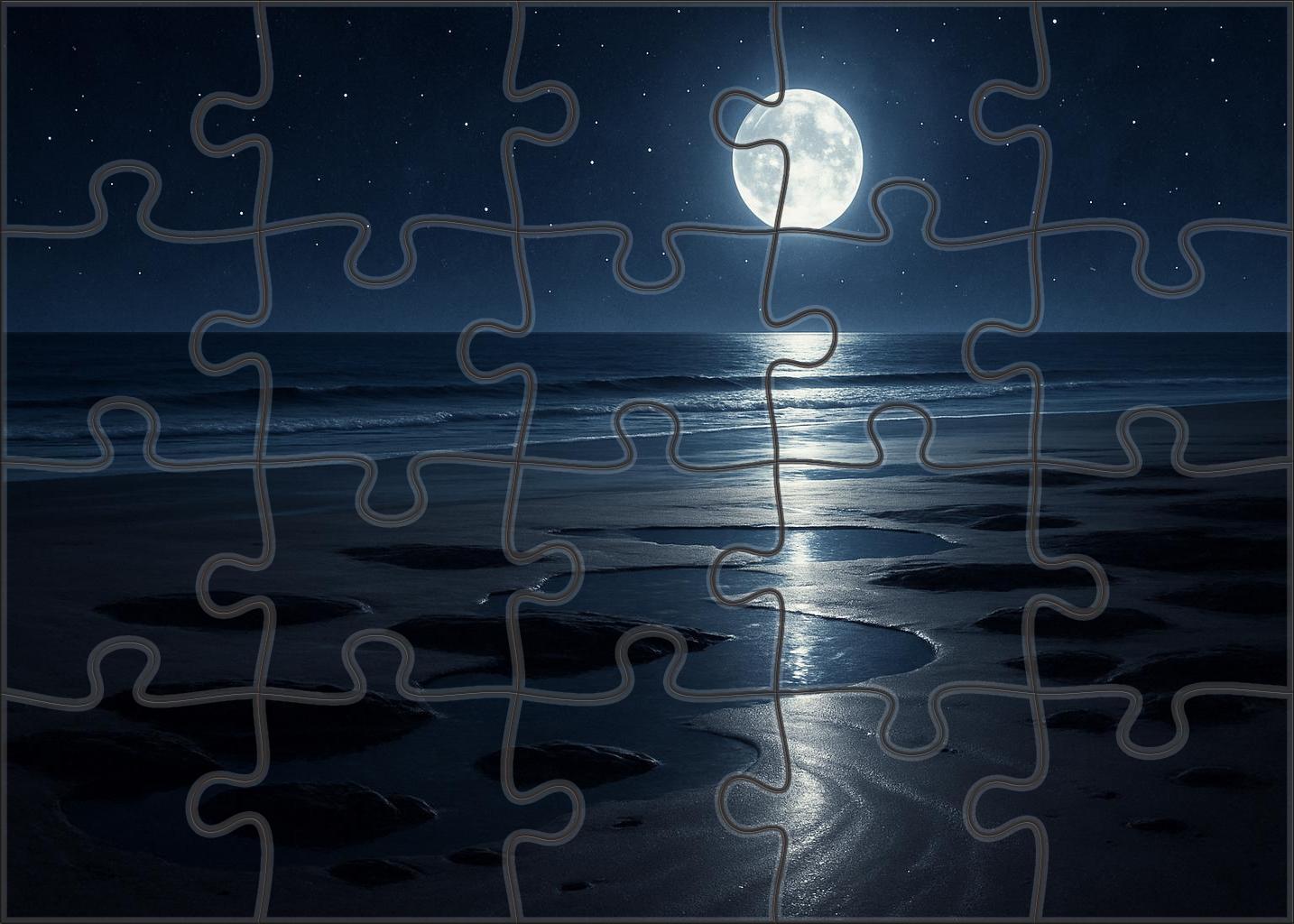 Moonlit Tide Shore Mini Puzzle