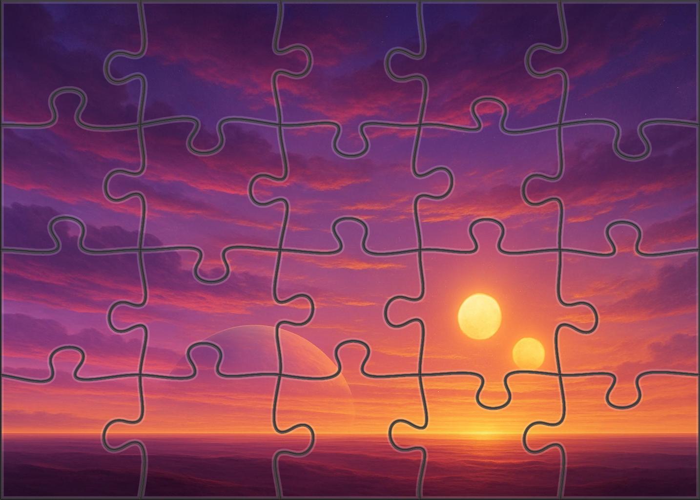 Opalescent Twilight Horizon Family Puzzles
