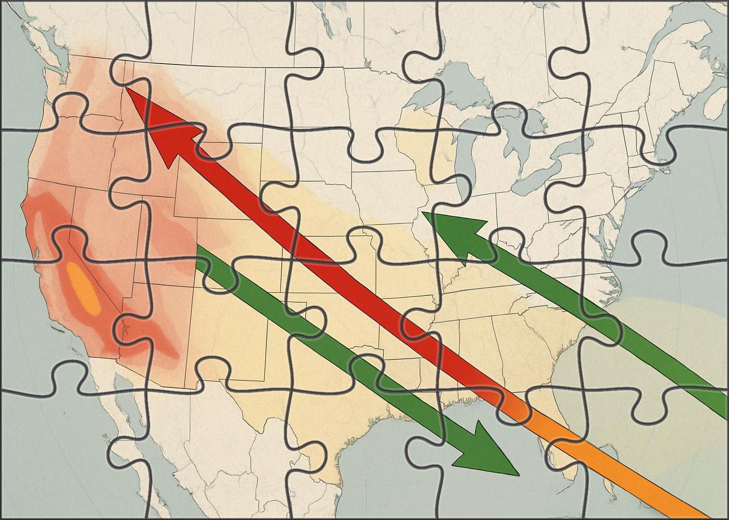 Tectonic Plate Boundary Diagram Mini Puzzle
