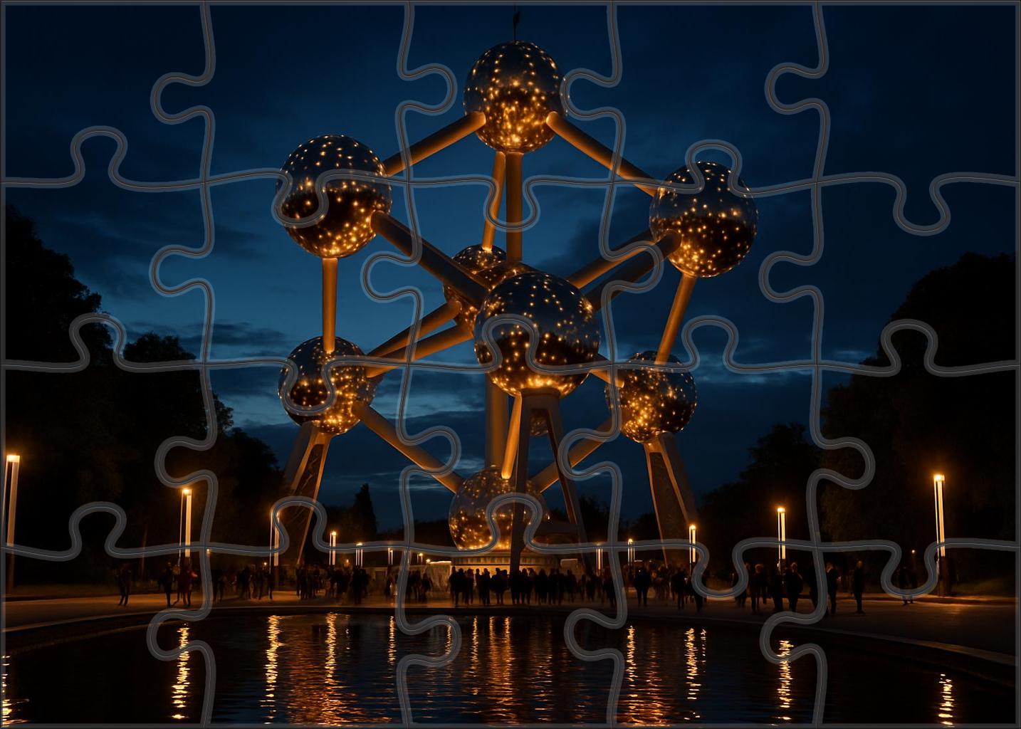 The Atomium Brussels Belgium - Recognized By 6214 Worldwide As A Futuristic Symbol Of Science And Progress Easy Puzzles