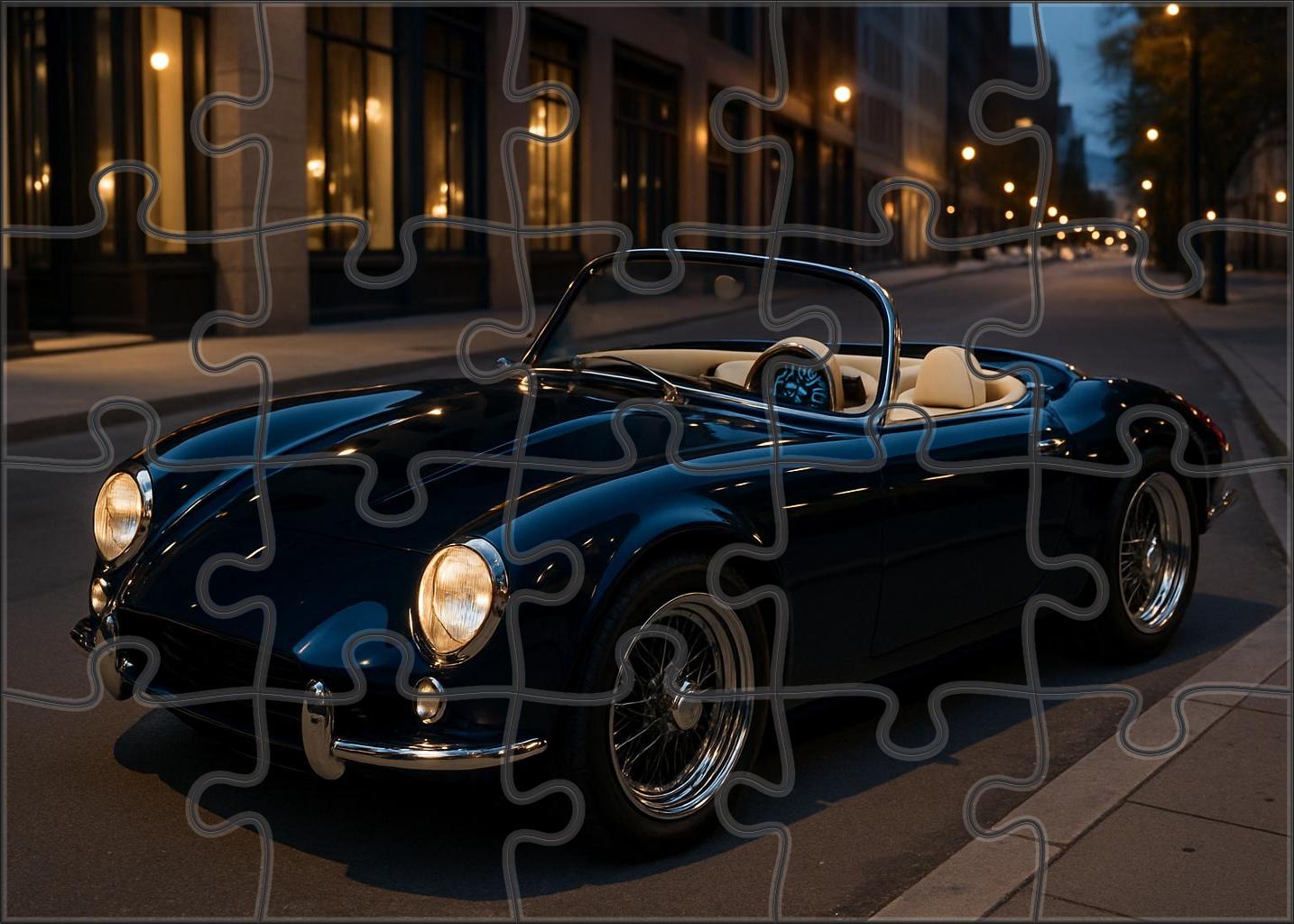 Eclipse Horizon Retro-futuristic Electric Roadster With Agile Handling Large Format Puzzle