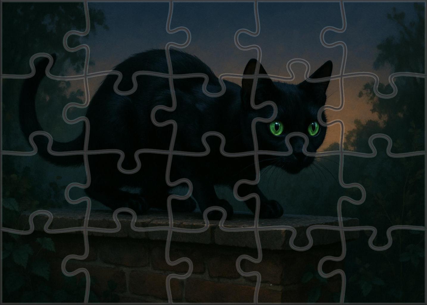 Shadow Flicker Sleek Black Shorthair With Stealthy Elegance 1000 Piece Puzzle