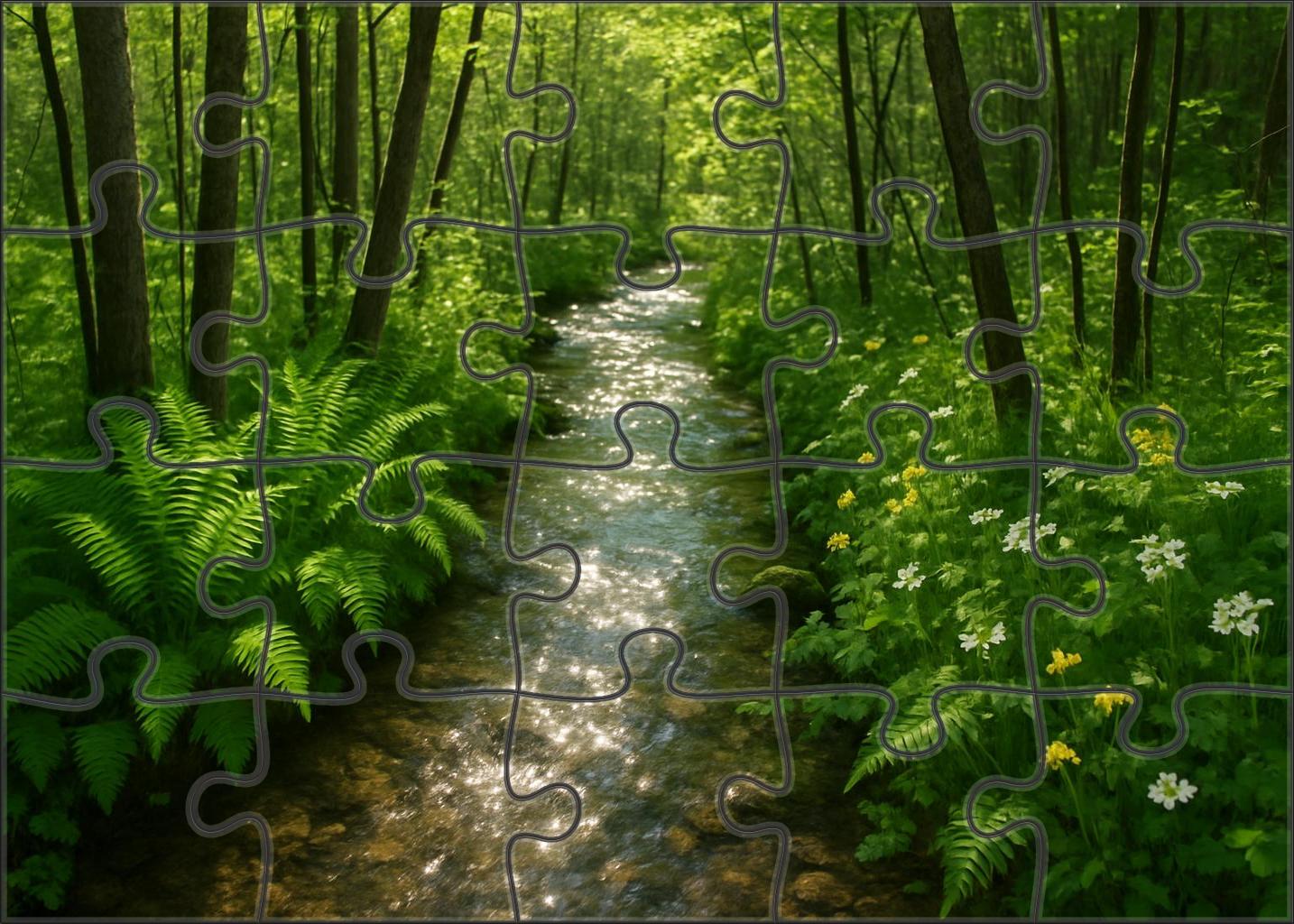Crystal Stream Thicket Easy Puzzles
