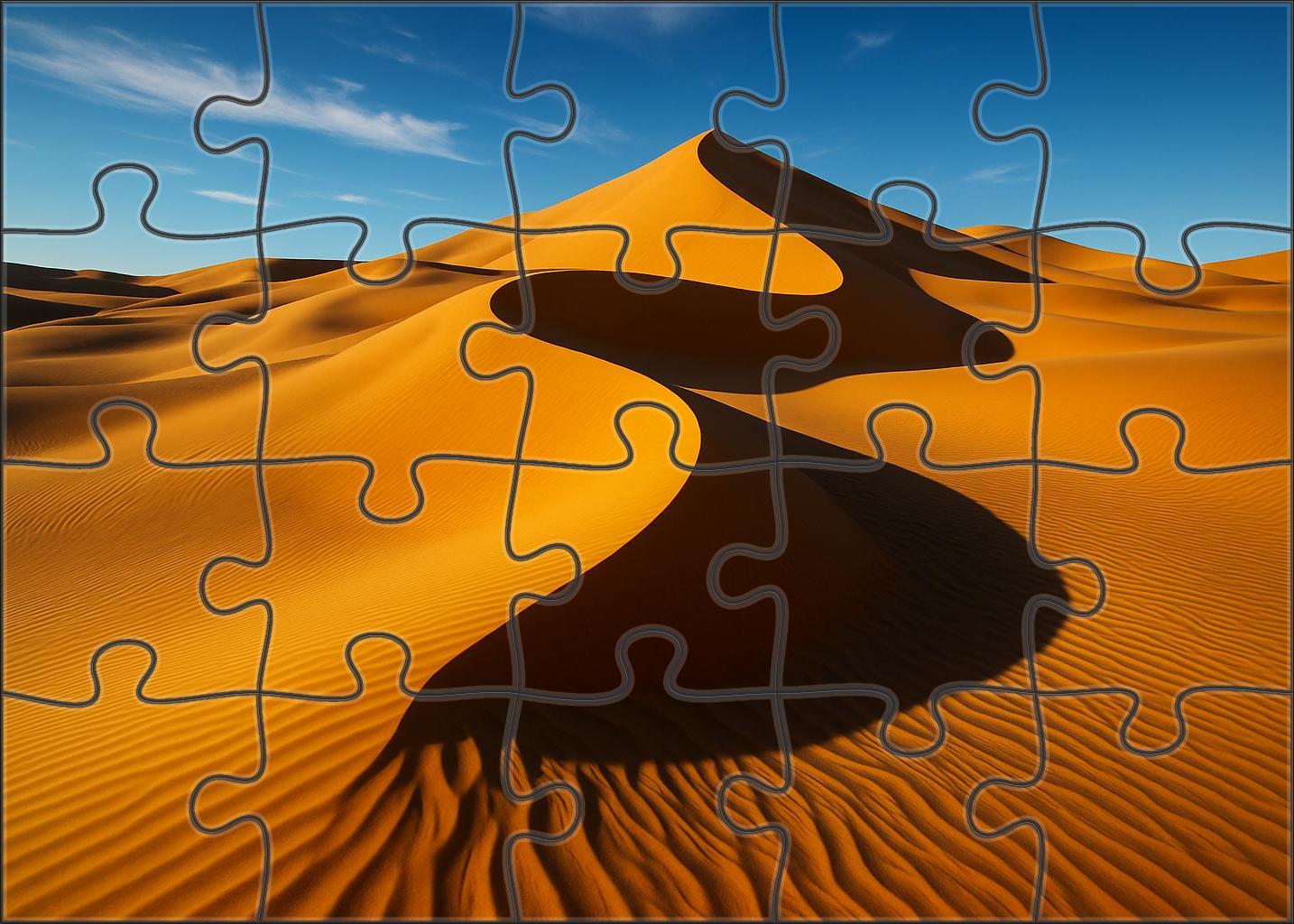 Amber Spiral Dunes Twisting Ridges Beneath A Blazing Sun 500 Piece Puzzle