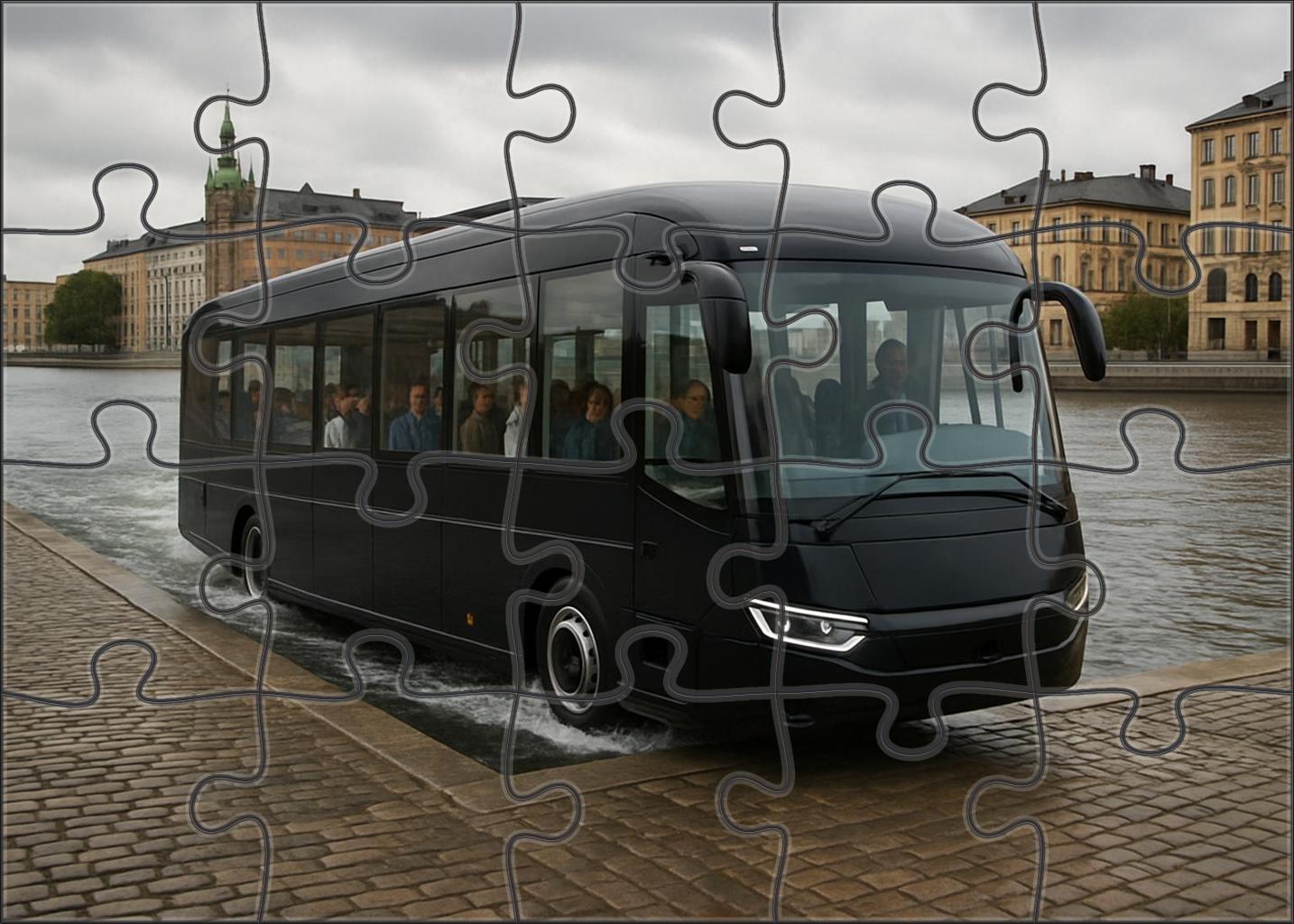 Electric Amphibious Bus Puzzle For Adults