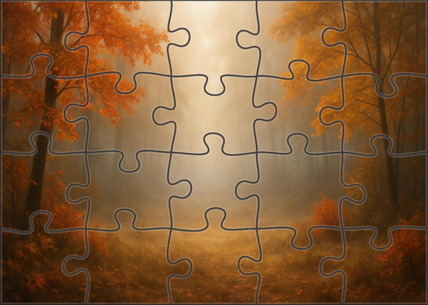 Misty Woodland Clearing Easy Puzzles