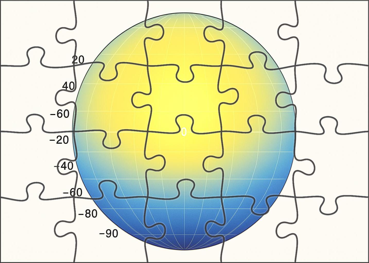 Solar Insolation Heat Distribution Chart Large Format Puzzle