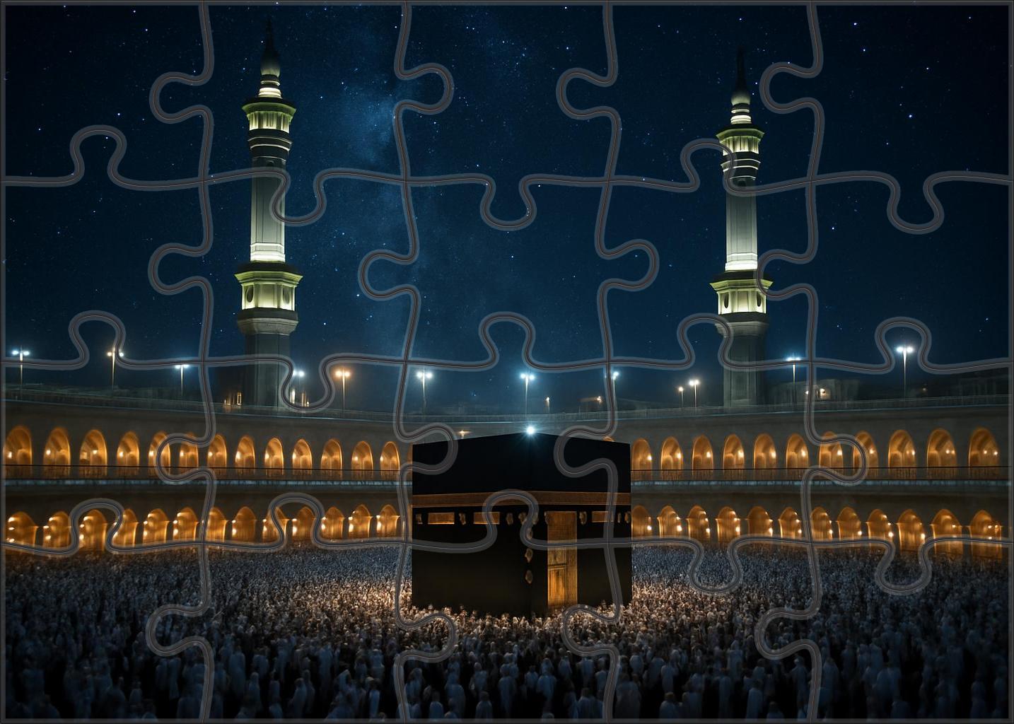Masjid Al-haram Mecca Saudi Arabia Recognized By 9095 Globally As Islams Holiest Mosque Unique Puzzle Design