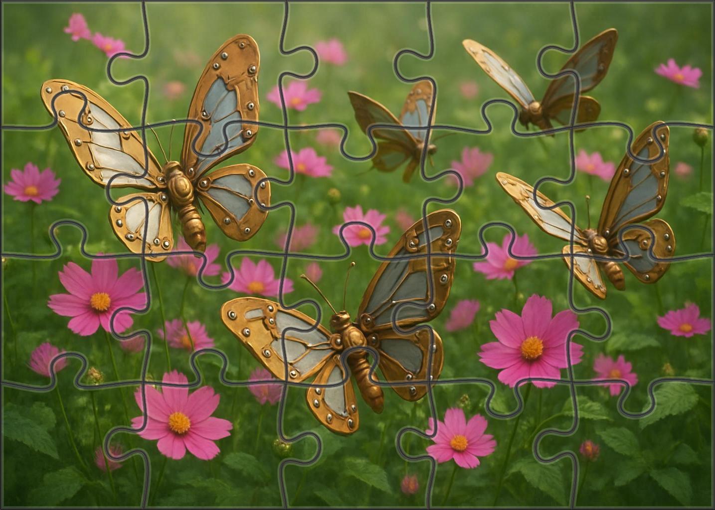 Garden Of Clockwork Butterflies 50 Piece Puzzle
