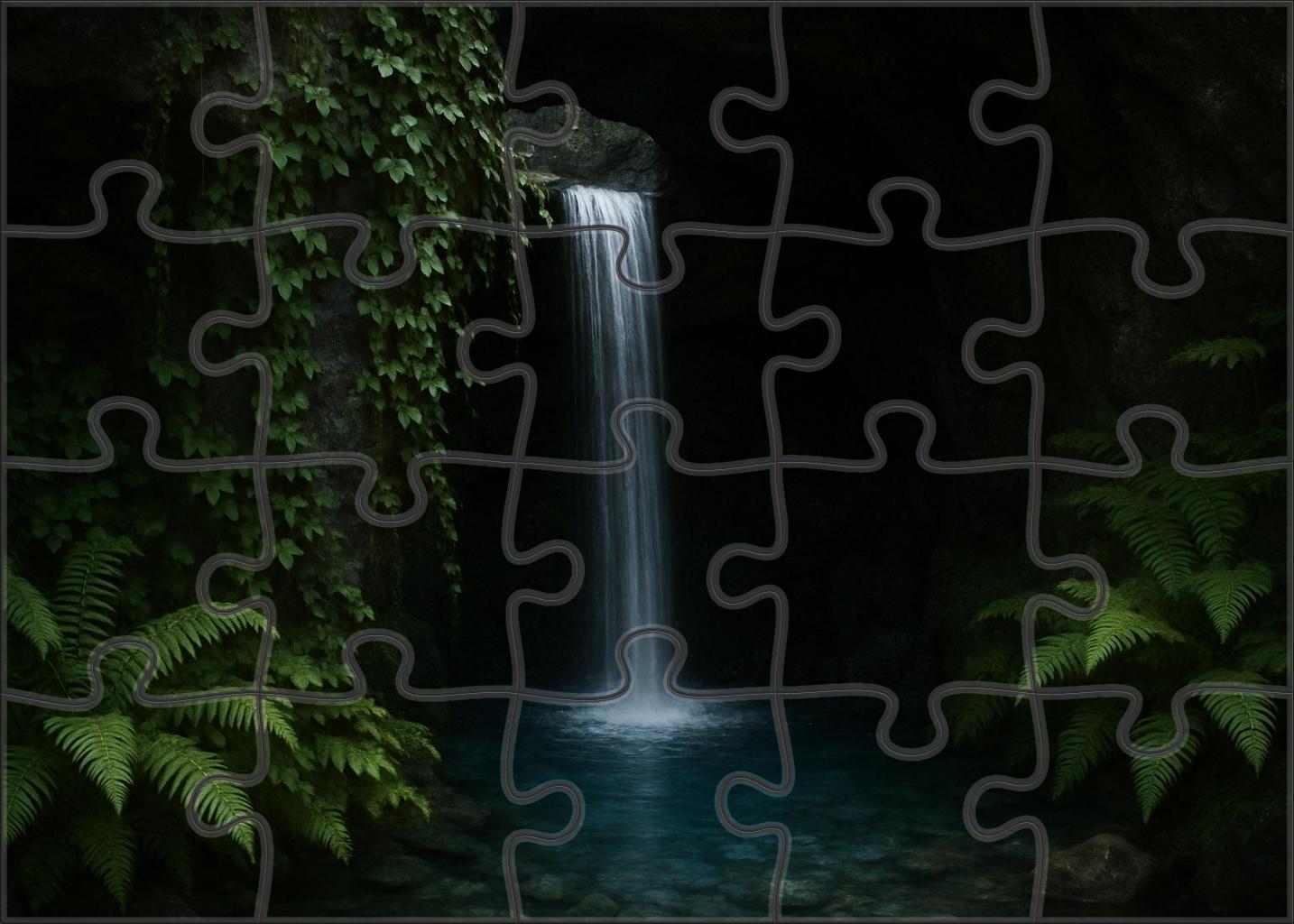 Hidden Sapphire Grotto Custom Jigsaw Puzzle