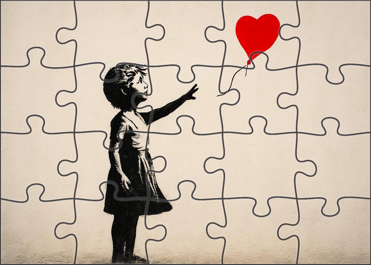The Girl With A Balloon Puzzle For Adults