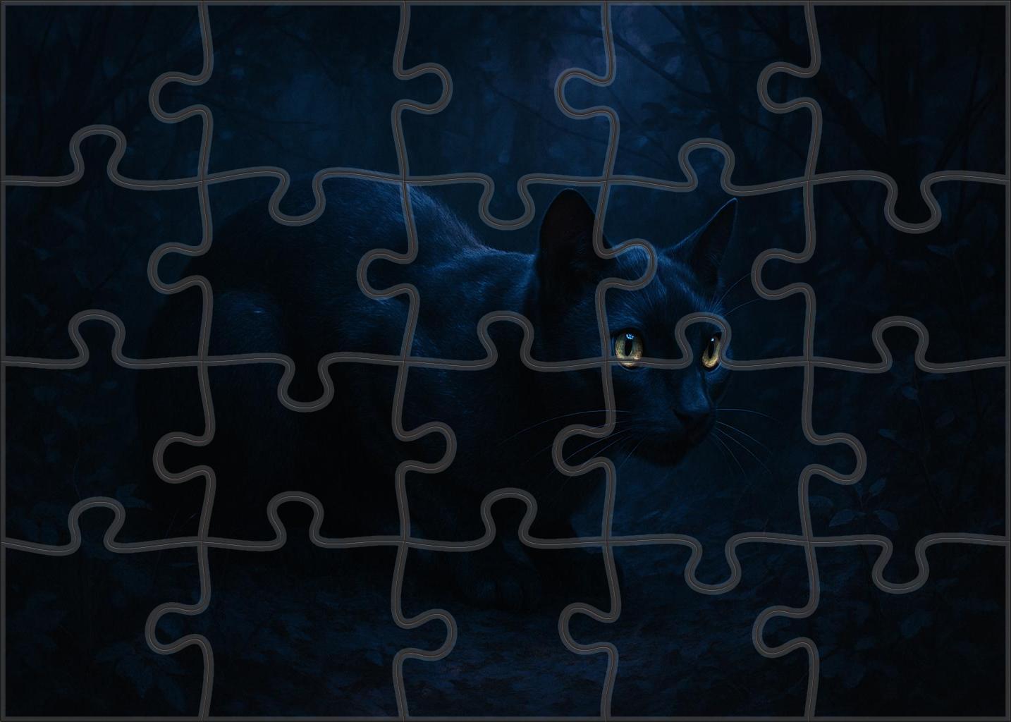 Glimmershade Prowler Stealthy Twilight Hunter With Chameleon Fur Large Format Puzzle