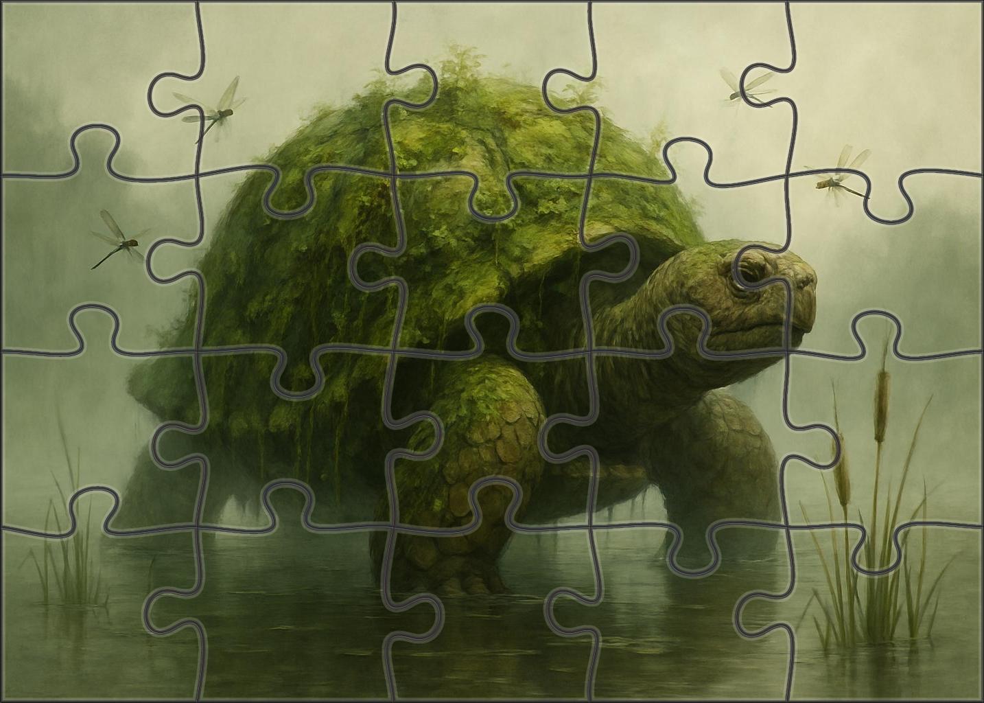 Mireback Tortoise Colossal Swamp Dweller With Verdant Armor Easy Puzzles