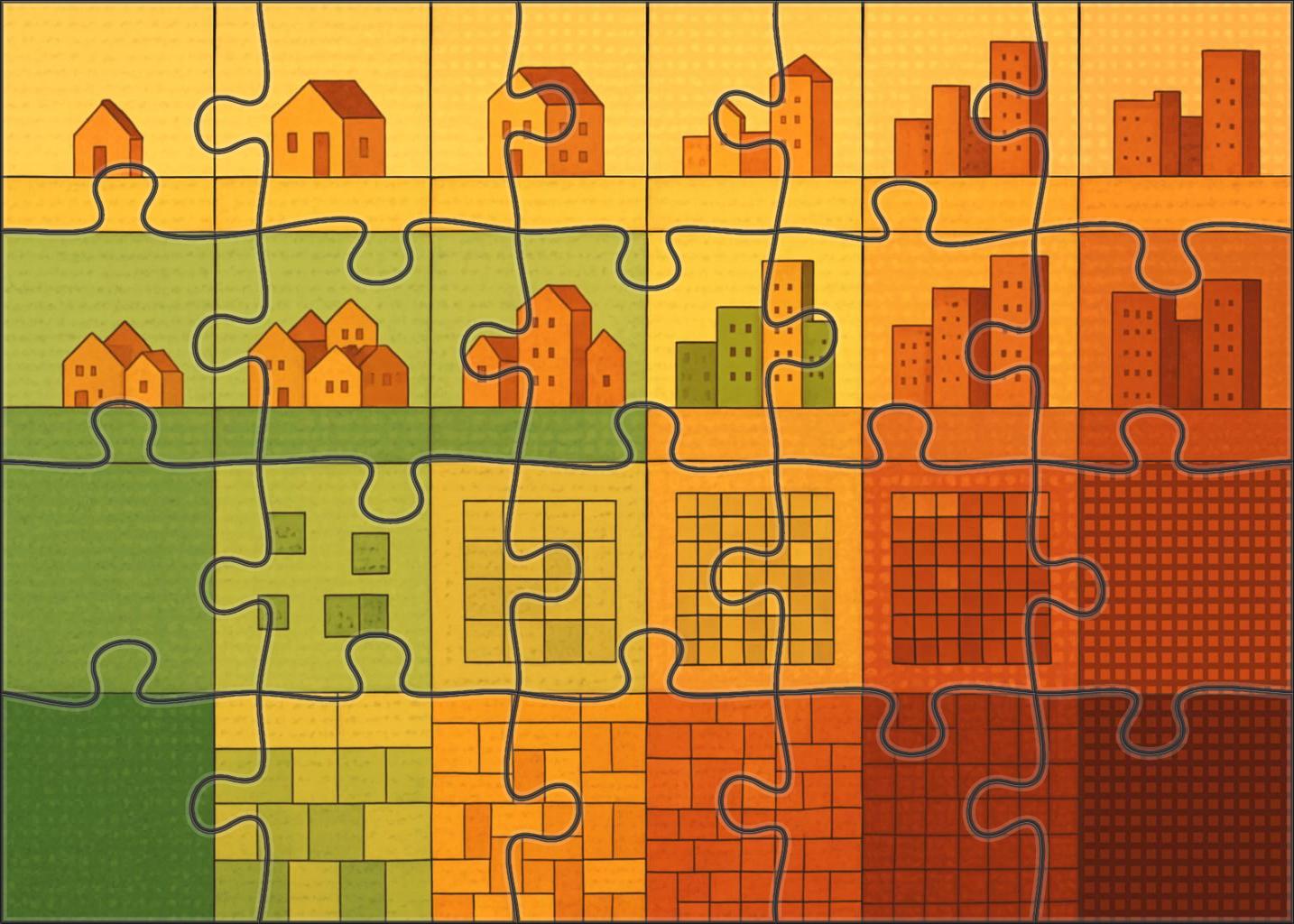 Urban Growth Mosaic Diagram 50 Piece Puzzle