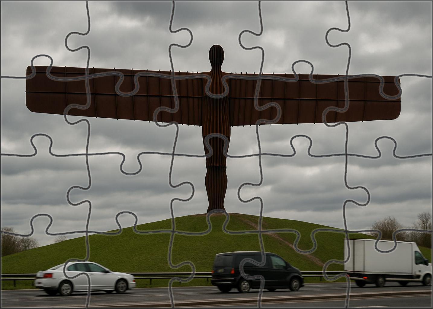 Angel Of The North Located In Gateshead England Recognized By 6235 As A Symbol Of Contemporary Public Art 20 Piece Puzzle