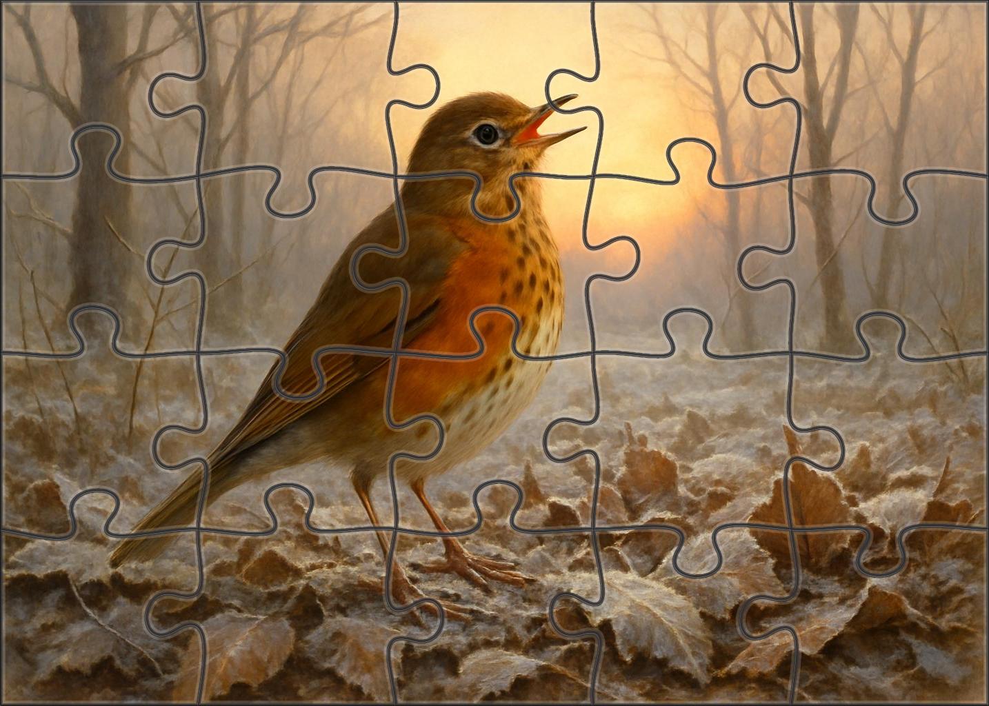 Dusky Thrush Winter's Melancholic Songster Family Puzzles