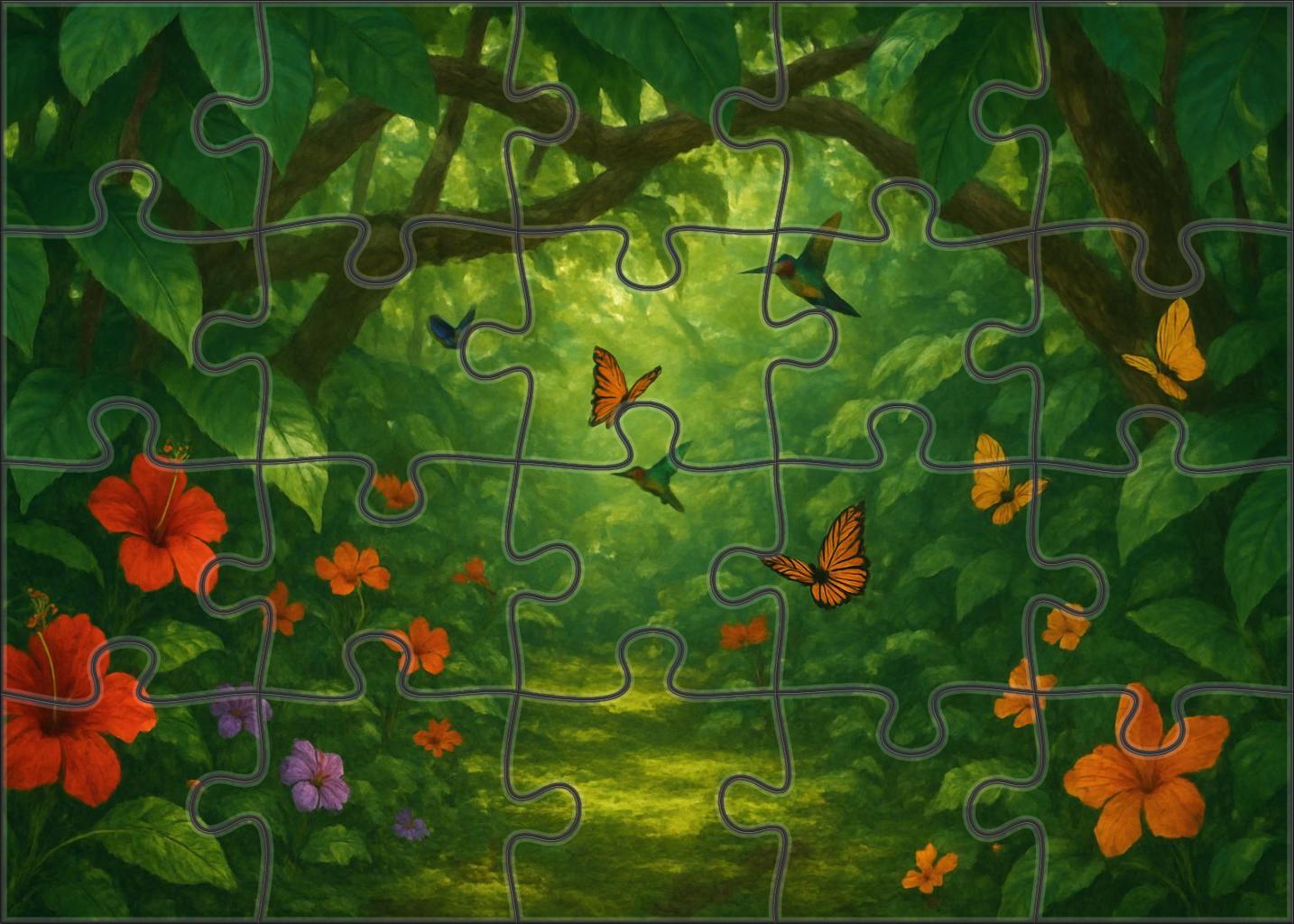 Verdant Rainforest Hollow 200 Piece Puzzle