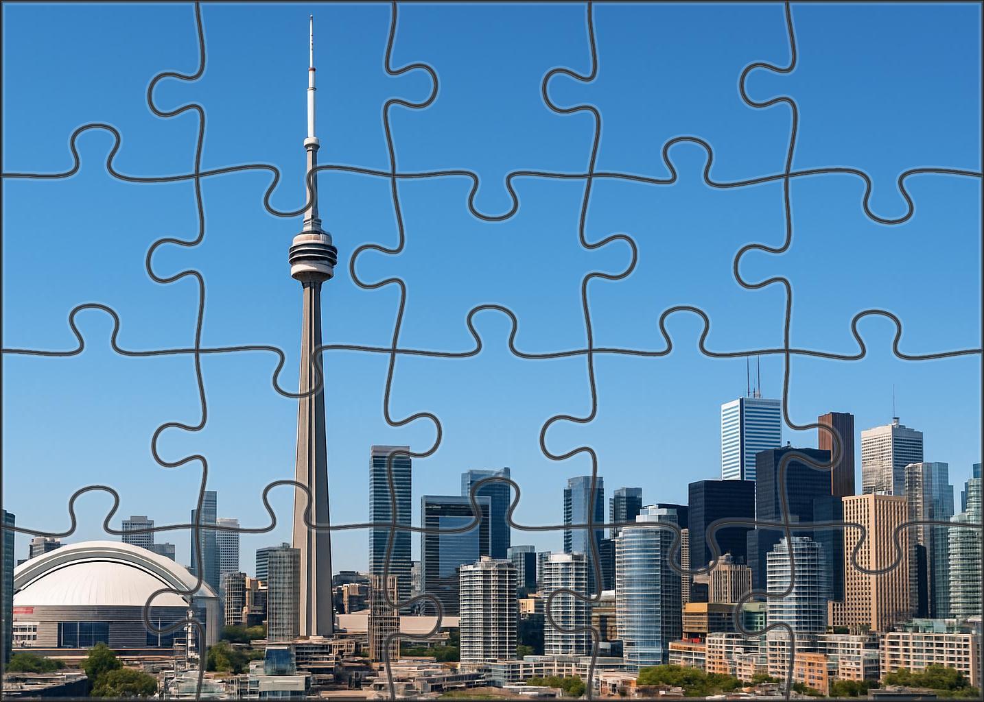 Cn Tower Rising In Toronto Canada Recognized By 6788 Worldwide As A Beacon Of Architectural Innovation And Panoramic Urban Vistas Easy Puzzles