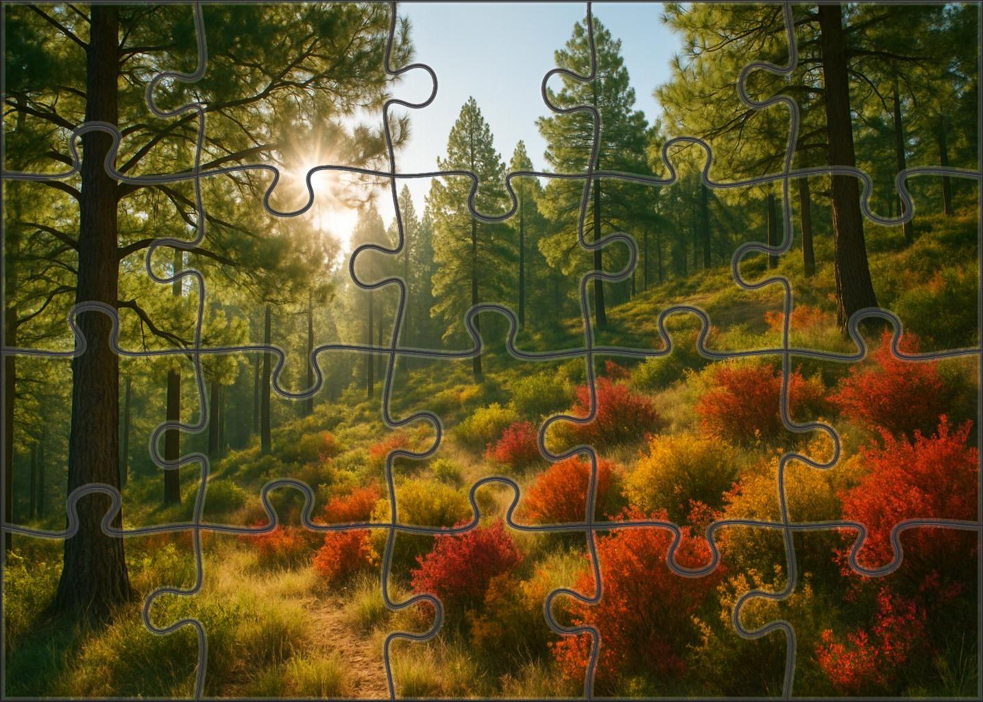 Sun-dappled Ridge Unique Puzzle Design