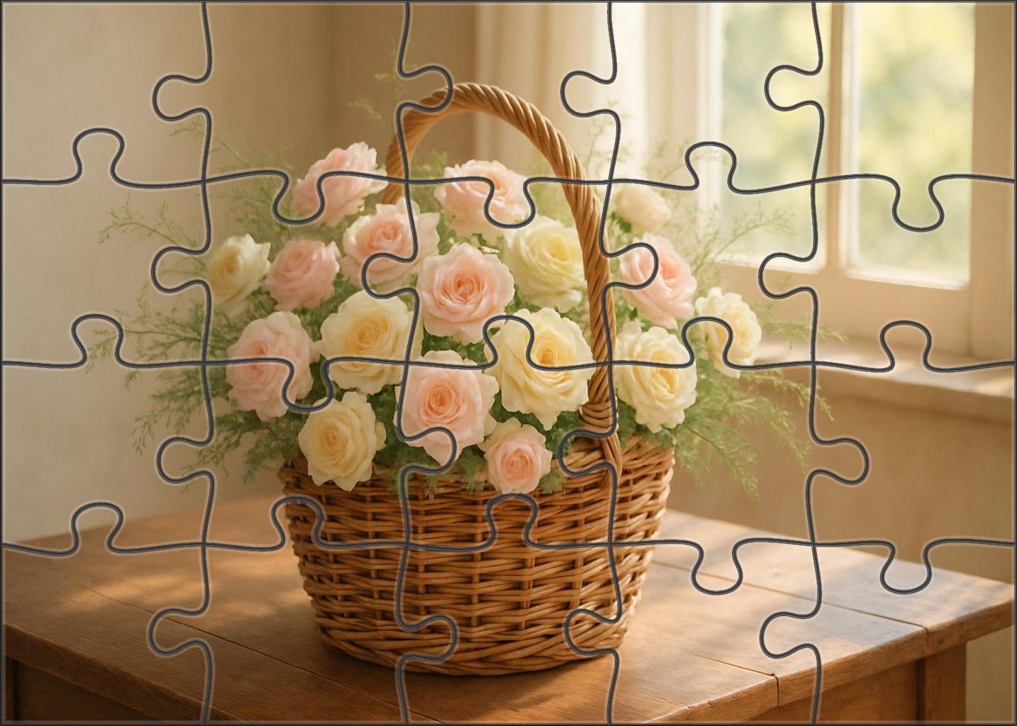 Spring Serenade Basket Soft Hues In A Handwoven Nest Family Puzzles