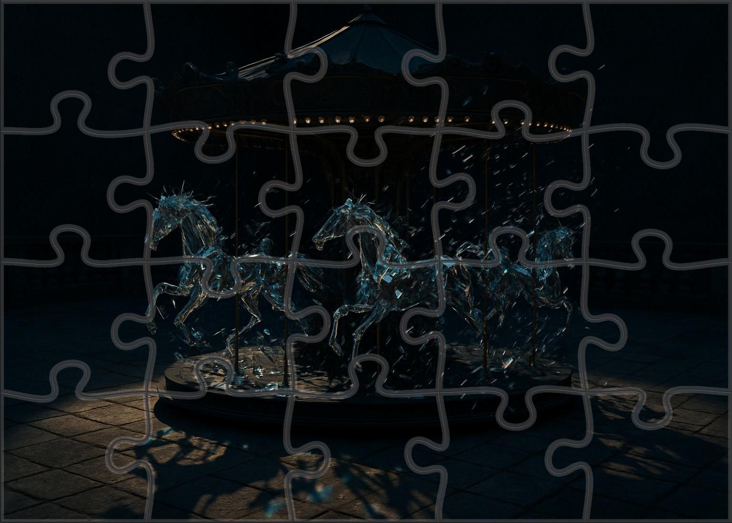 The Carousel Of Twisting Reflections Large Format Puzzle