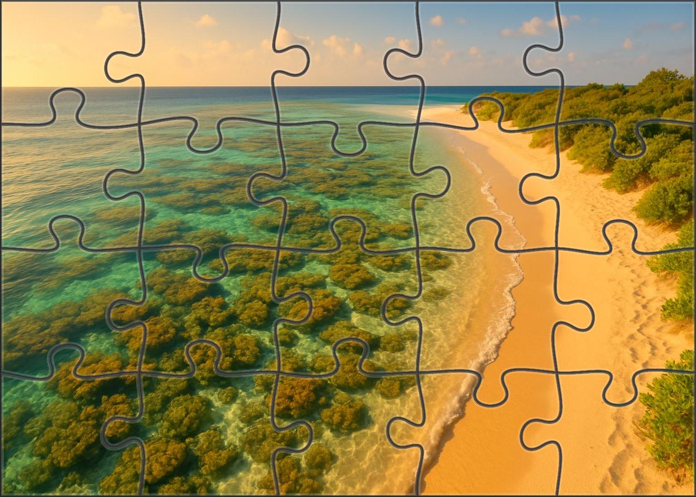 Sunlit Coral Bay 500 Piece Puzzle