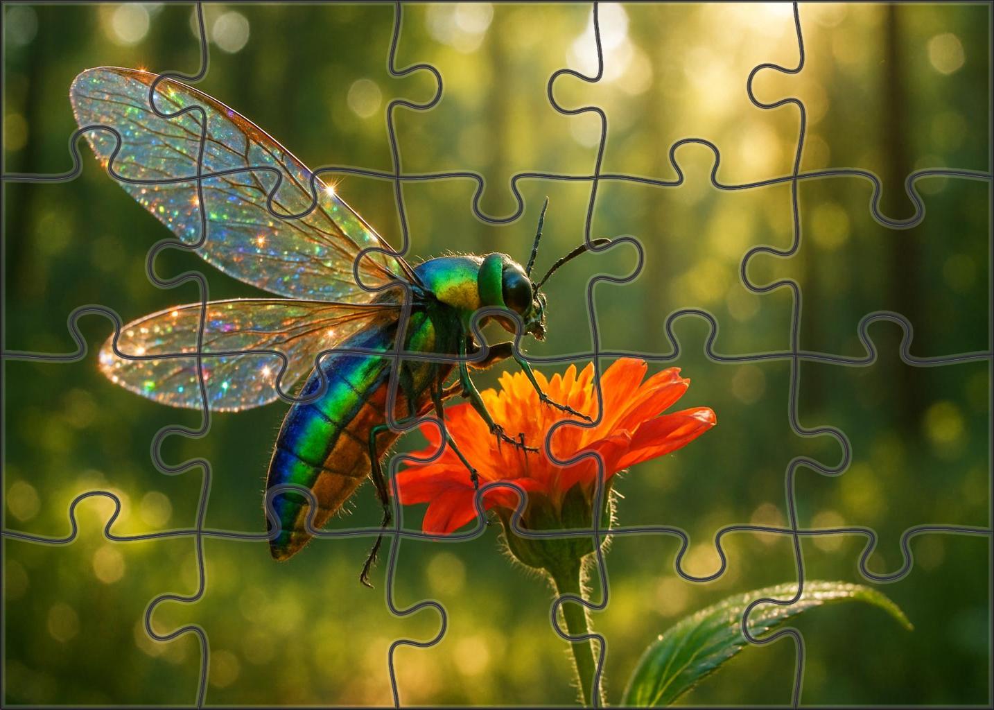 Silkwing Harvester Insect With Iridescent Wings And Complex Nesting Habits Puzzle Fun